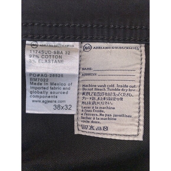 Adriano Goldschmied AG Men The Graduate Tailored Leg Ink Black 38x32 Straight - Picture 11 of 11